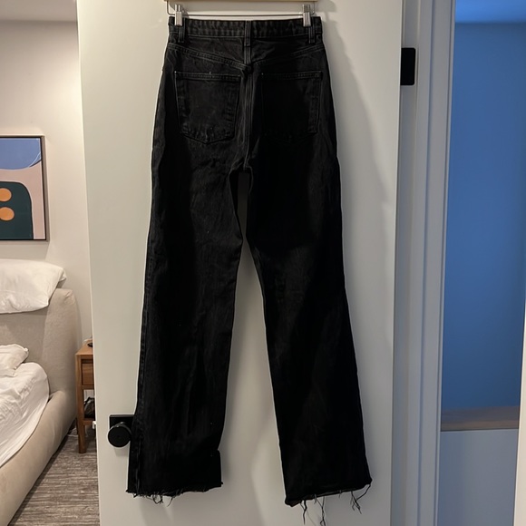 ZARA BLACK JEANS WITH RIPS - Picture 2 of 2